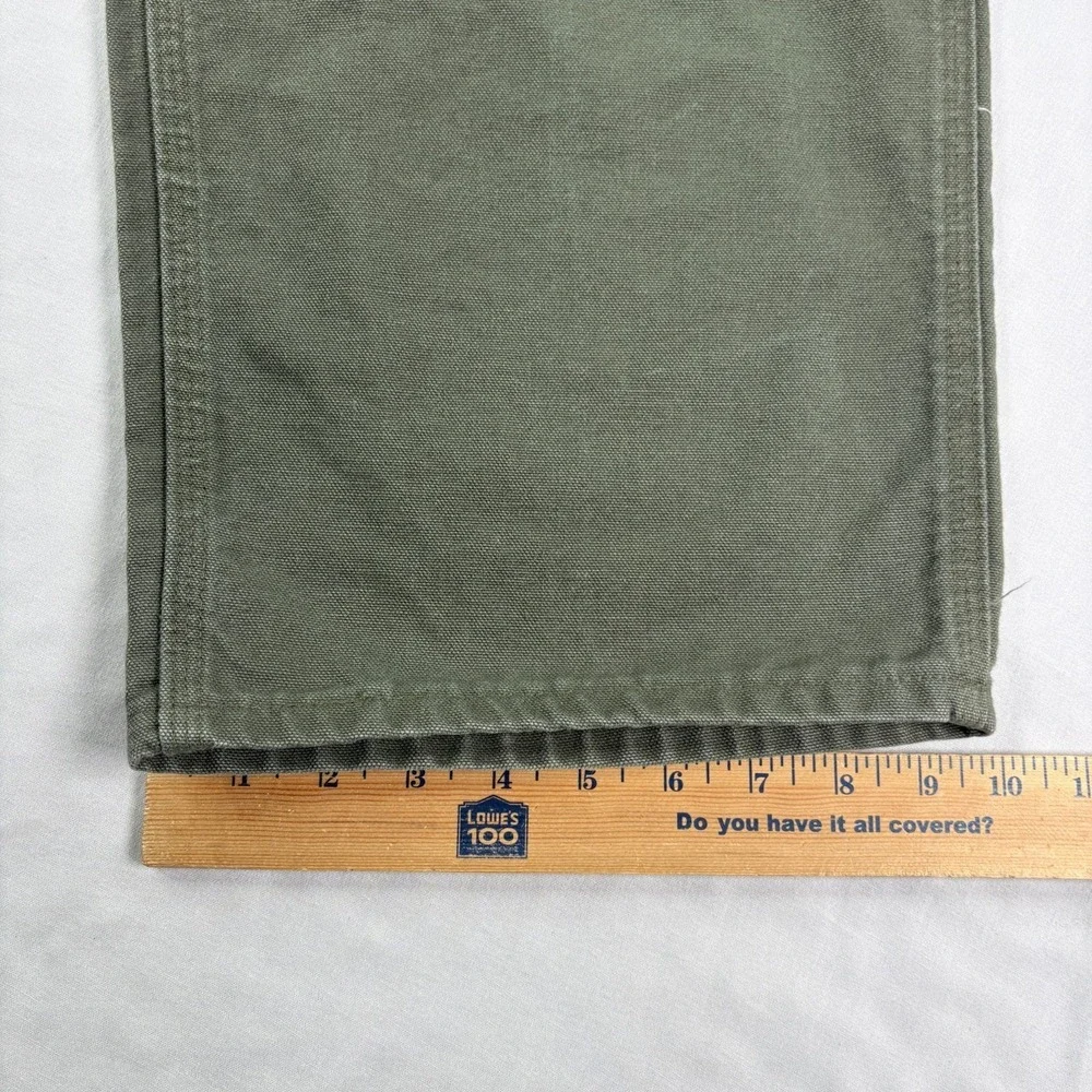 Carhartt Pants Mens‎ 42x30 (Fits 40x29) Green Carpenter Washed Duck Dungaree